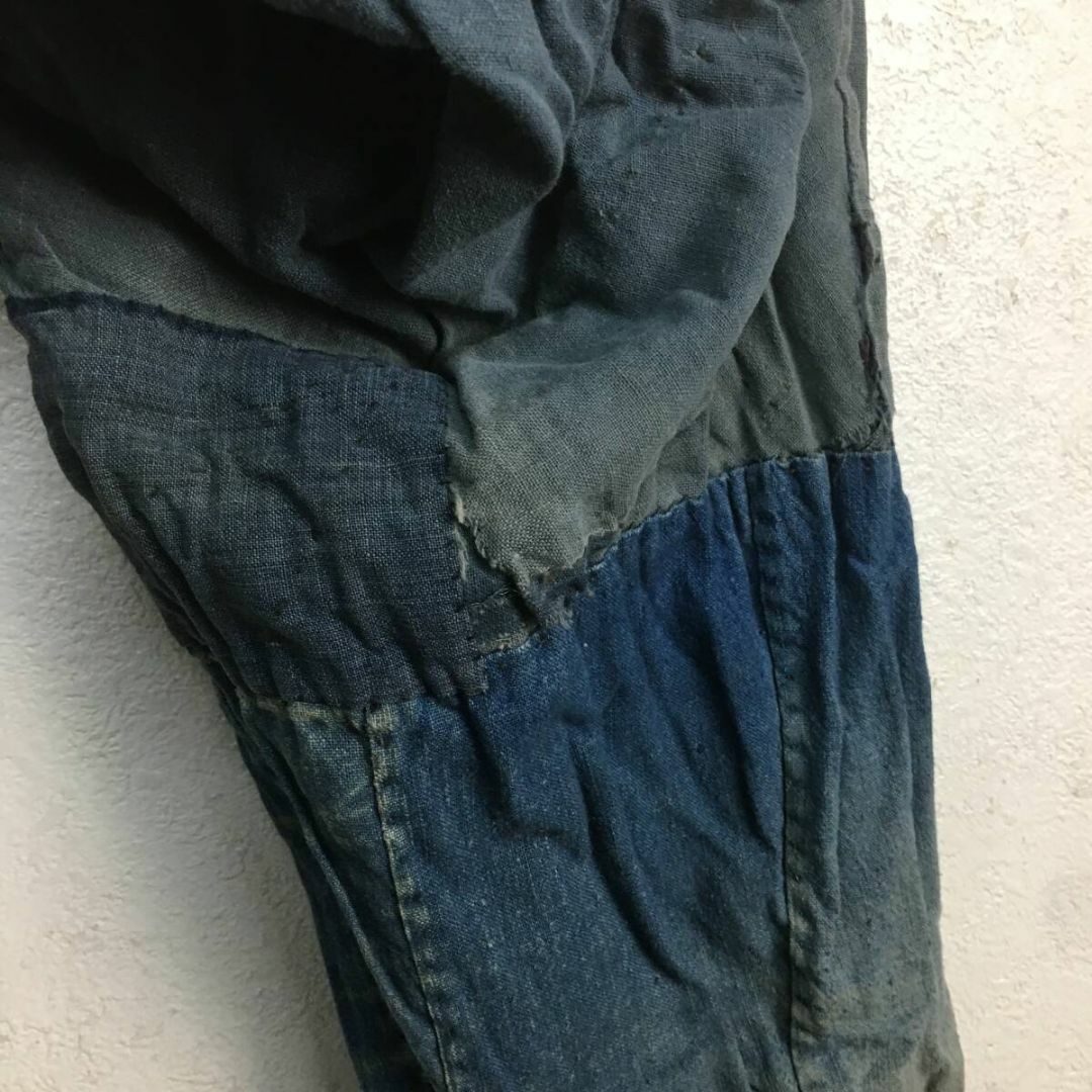 蔵出し品】昭和初期 戦前 戦後 襤褸 股引 藍染 手差し 継ぎ接ぎ