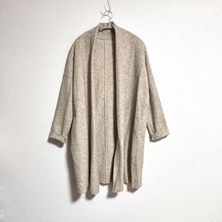 ニジュウサンク(23区)の【23区】コンプレストパイル コーディガン 38 羽織り コート ベージュ(ロングコート)