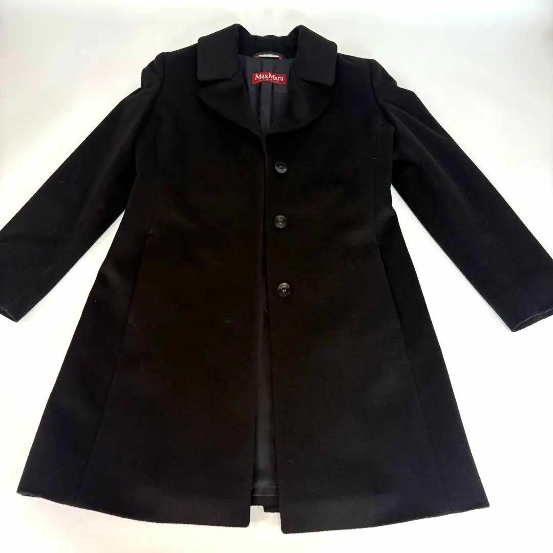 美品 Max Mara Studio ブラック ロングコート 42 大人気 美品 Max Mara Studio ブラック ロングコート 42 大人気