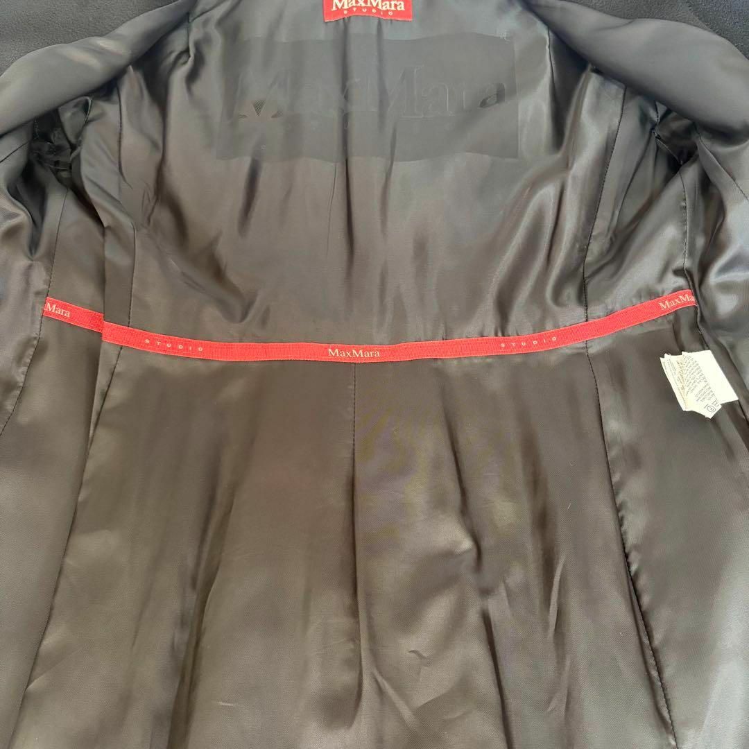Max Mara - 美品 Max Mara Studio ブラック ロングコート 42 Max Mara - 美品 Max Mara Studio ブラック ロングコート 42