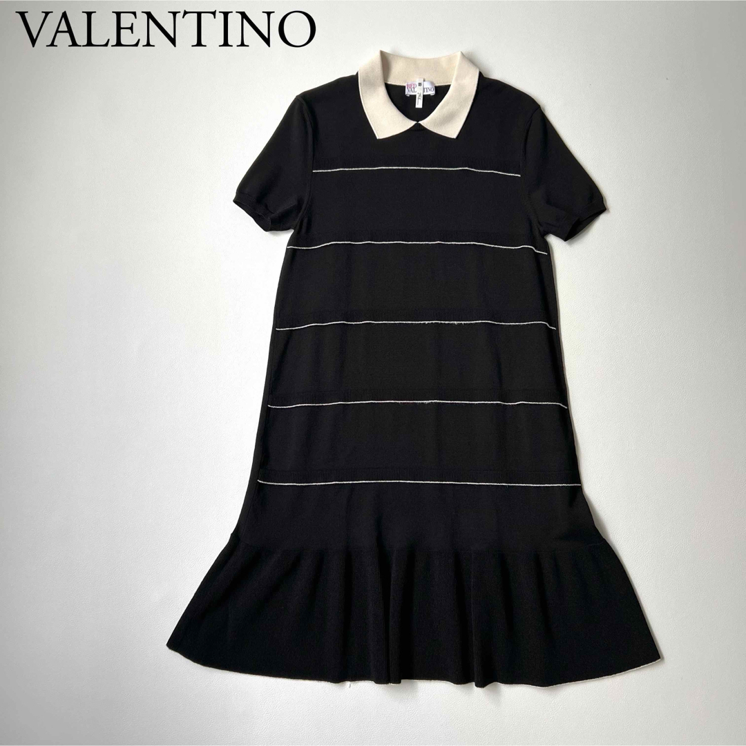 良品 RED VALENTINO レッドヴァレンティノ ニットワンピース 半袖 良品 RED VALENTINO レッドヴァレンティノ ニットワンピース 半袖