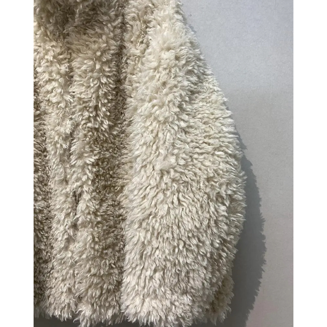 さっちむじか様専用 CURL FUR SHORT COAT アイボリーS さっちむじか様専用 CURL FUR SHORT COAT アイボリーS
