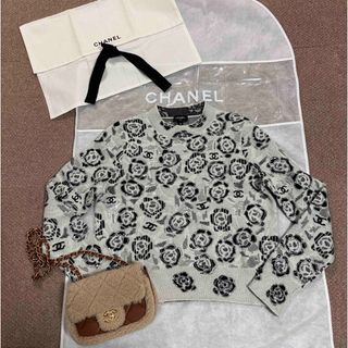 CHANEL シャネル カメリア サマーニット42☆ CHANEL シャネル カメリア サマーニット42☆