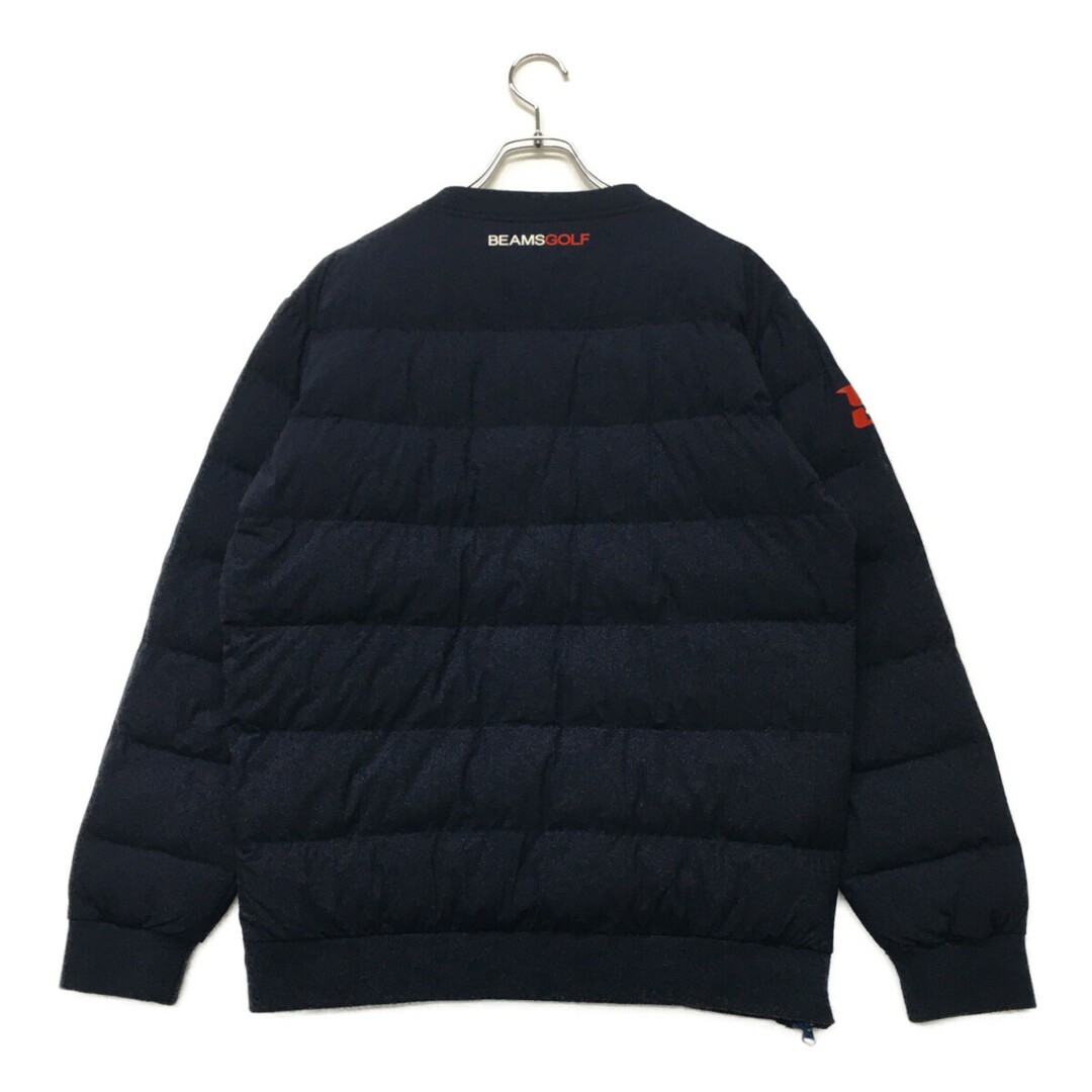 BEAMS 容易く GOLF ニット防寒ジャケット グレー ネイビー BEAMS 容易く GOLF ニット防寒ジャケット グレー ネイビー