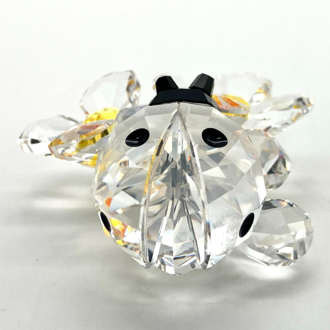 スワロフスキー SWAROVSKI 花とテントウムシ オブジェ 置物 スワロフスキー SWAROVSKI 花とテントウムシ オブジェ 置物