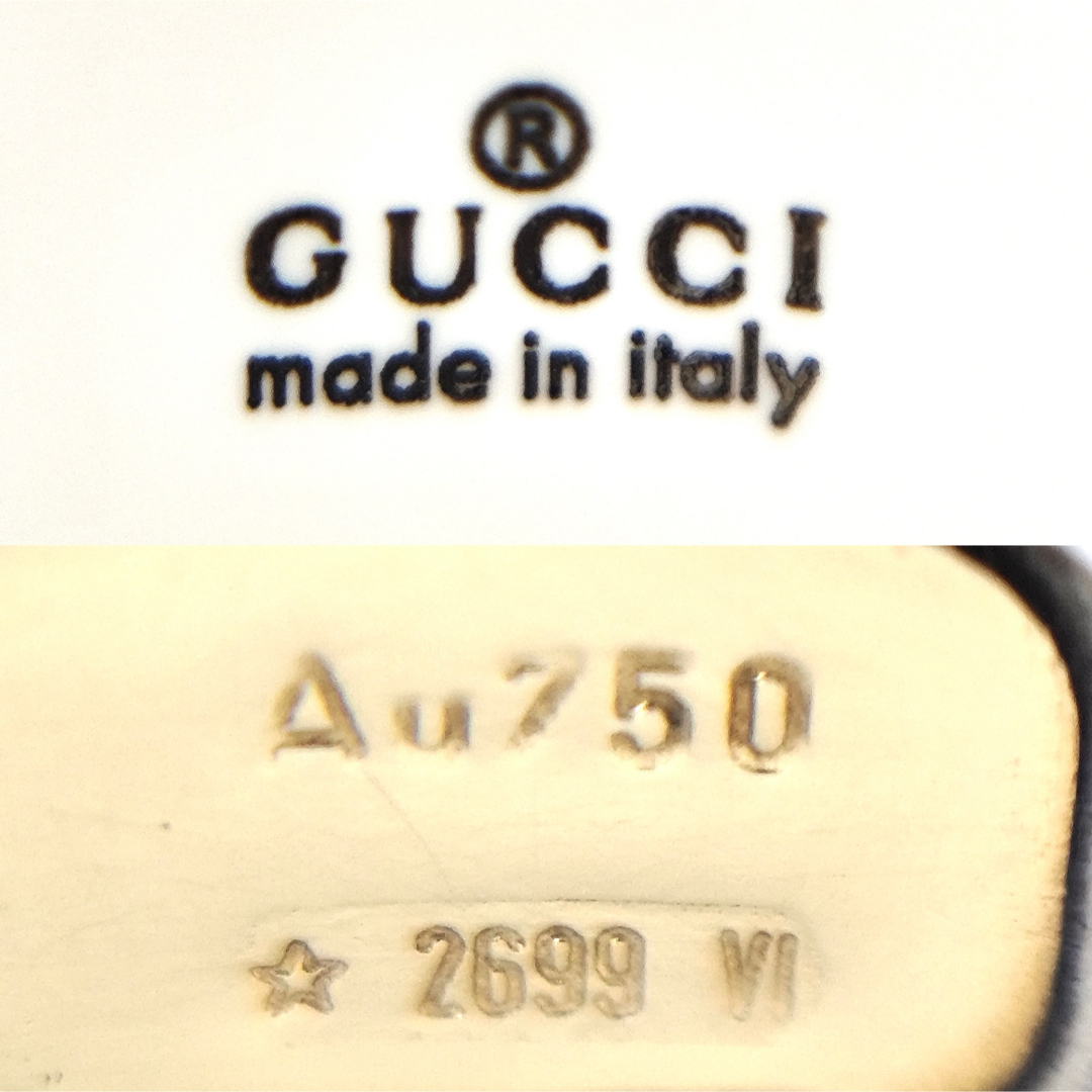 GUCCI - グッチ アイコン イエローゴールド ホワイトジルコニア GUCCI - グッチ アイコン イエローゴールド ホワイトジルコニア