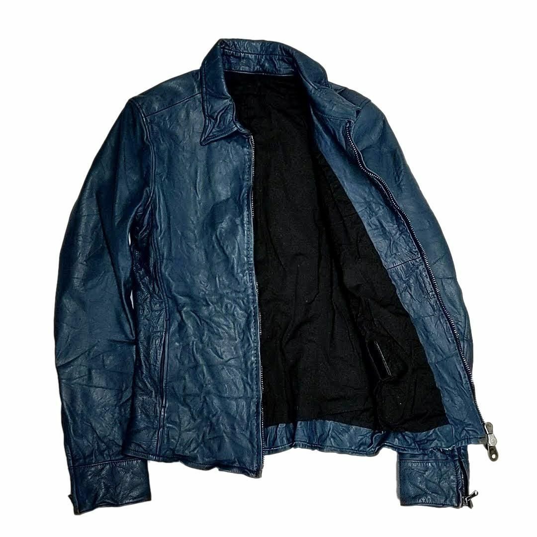 美品 ジュンハシモト レザージャケット シワ加工 10-24120105 美品 ジュンハシモト レザージャケット シワ加工 10-24120105