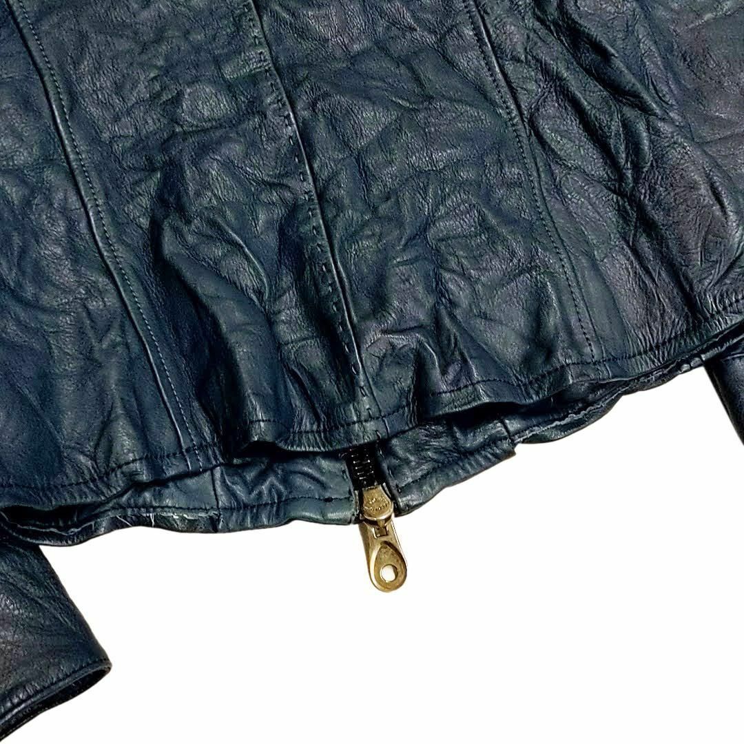 美品 ジュンハシモト レザージャケット シワ加工 10-24120105 美品 ジュンハシモト レザージャケット シワ加工 10-24120105
