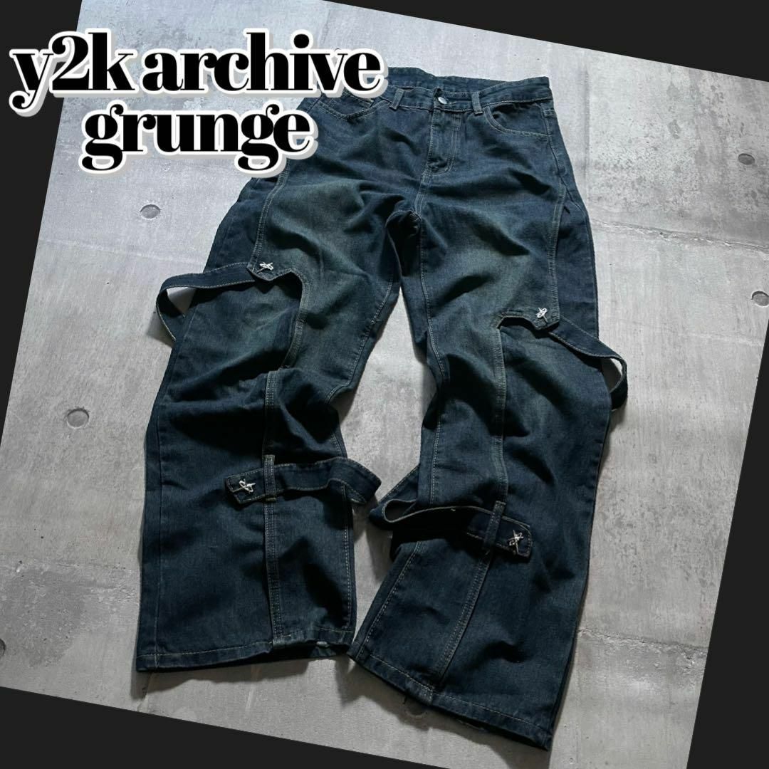 y2k archive ワイド バギー デニム パンツ ベルト ギミック 極太 | フリマアプリ ラクマ y2k archive ワイド バギー デニム パンツ ベルト ギミック 極太 | フリマアプリ ラクマ