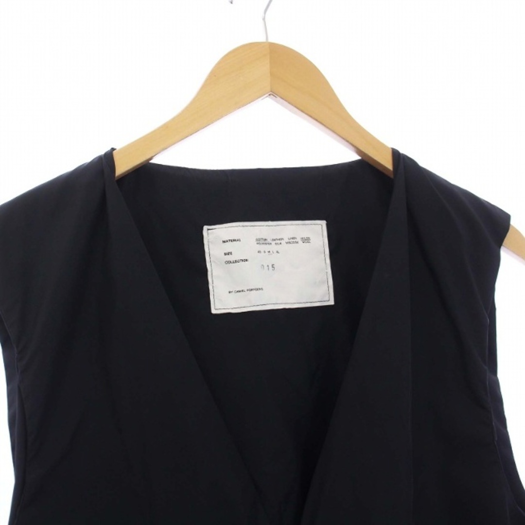 CAMIEL FORTGENS ZIP VEST ジップベスト Vネック 黒 トップス CAMIEL FORTGENS ZIP VEST ジップベスト Vネック 黒 トップス