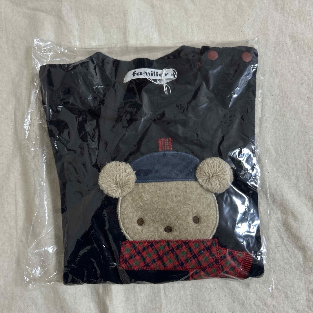 familiar - ファミリア 新品未使用 ポンポン耳付き クマ familiar - ファミリア 新品未使用 ポンポン耳付き クマ
