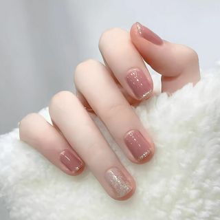 【パターン名:R363】COLORBIRD ネイルチップ ショート 24枚 ピン(ネイルケア)