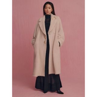 SNIDEL - 新品 SNIDEL ウロコカシミヤロングコート ダークブルー SNIDEL - 新品 SNIDEL ウロコカシミヤロングコート ダークブルー