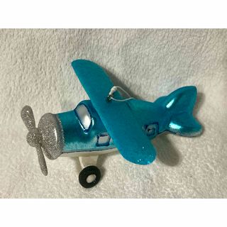 アスティエドヴィラット(ASTIER de VILLATTE)のアスティエ ド ヴィラット　クリスマスオーナメント　飛行機ブルー(置物)