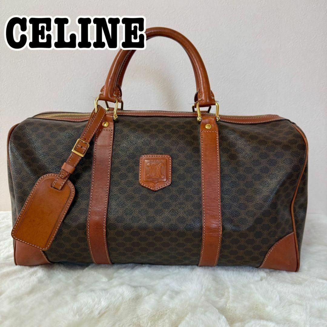 CELINE マカダム ボストンバッグ カデナ 旅行かばん PVC トリオンフ CELINE マカダム ボストンバッグ カデナ 旅行かばん PVC トリオンフ
