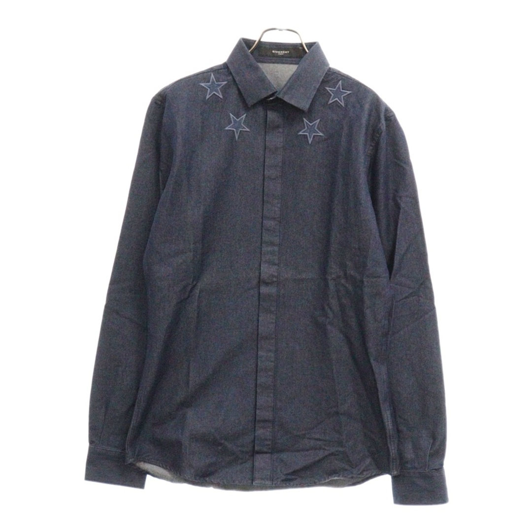GIVENCHY ジバンシィ Star Denim L/S Shirt スター刺繍 デニム GIVENCHY ジバンシィ Star Denim L/S Shirt スター刺繍 デニム