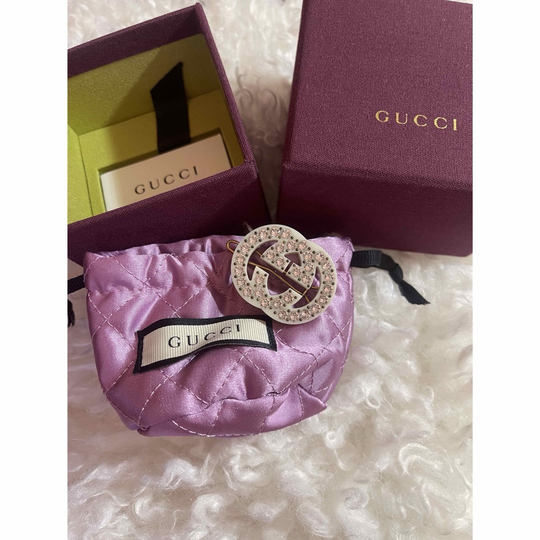 GUCCI クリスタル インターロッキングG ヘアクリップ GUCCI クリスタル インターロッキングG ヘアクリップ