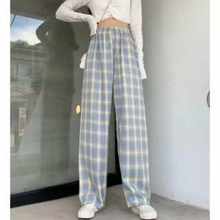 水色チェックパンツ(ショートパンツ)