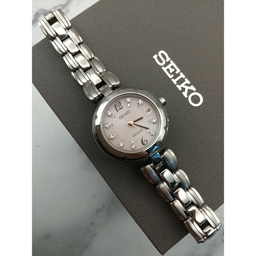 SEIKO - セイコー エクセリーヌ 電波ソーラー 美品 9P SEIKO - セイコー エクセリーヌ 電波ソーラー 美品 9P