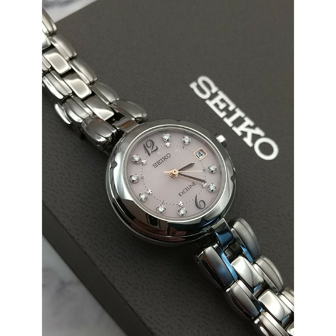 SEIKO - セイコー エクセリーヌ 電波ソーラー 美品 9P SEIKO - セイコー エクセリーヌ 電波ソーラー 美品 9P
