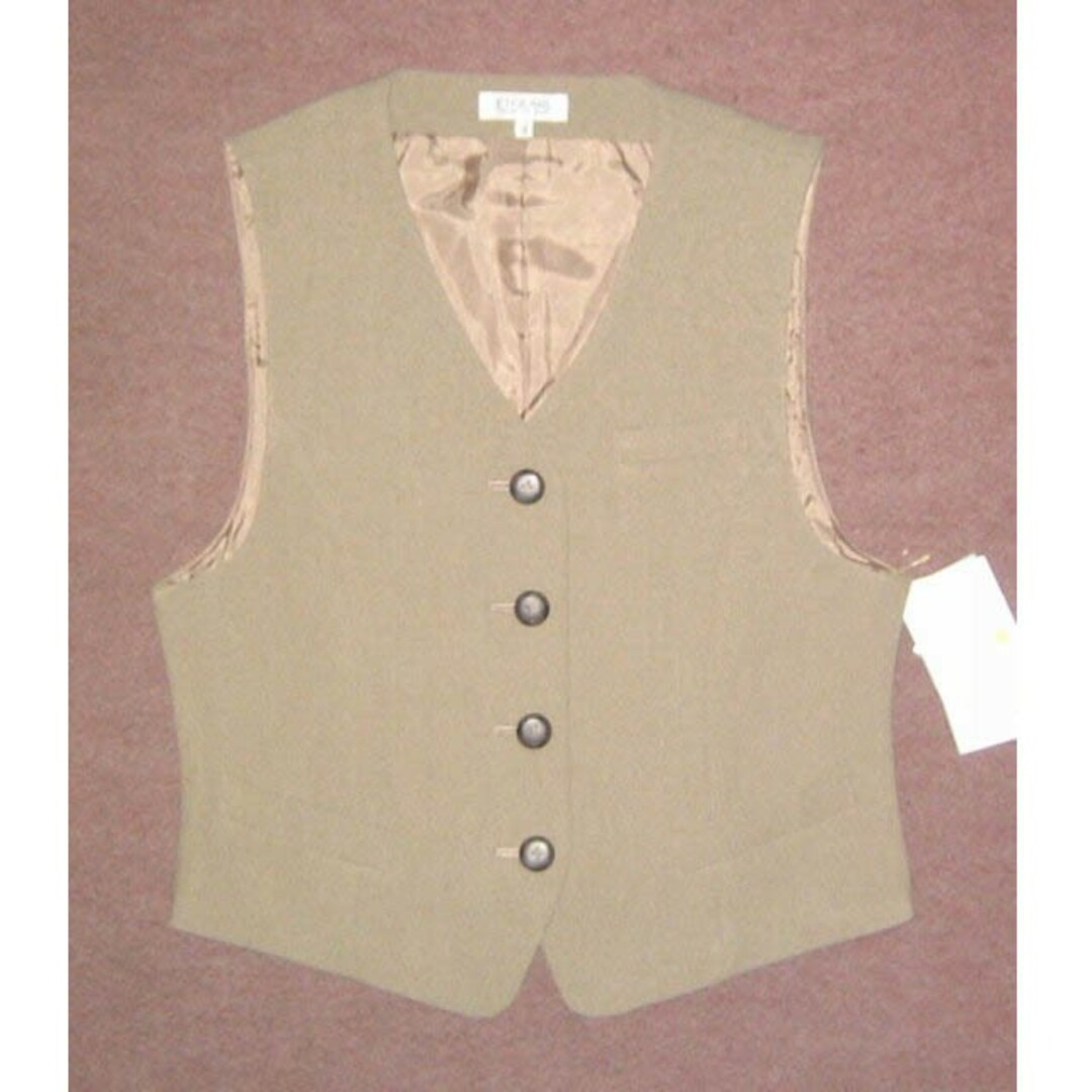 新品 大きいサイズ 17号 オフィスベスト 事務服 OL制服507 レディースのトップス(ベスト/ジレ)の商品写真