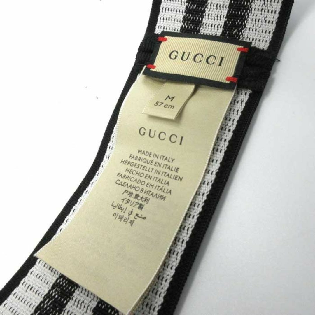 GUCCI - 【新品】グッチ 676646 (ブラック×ホワイト系) M ヘア GUCCI - 【新品】グッチ 676646 (ブラック×ホワイト系) M ヘア