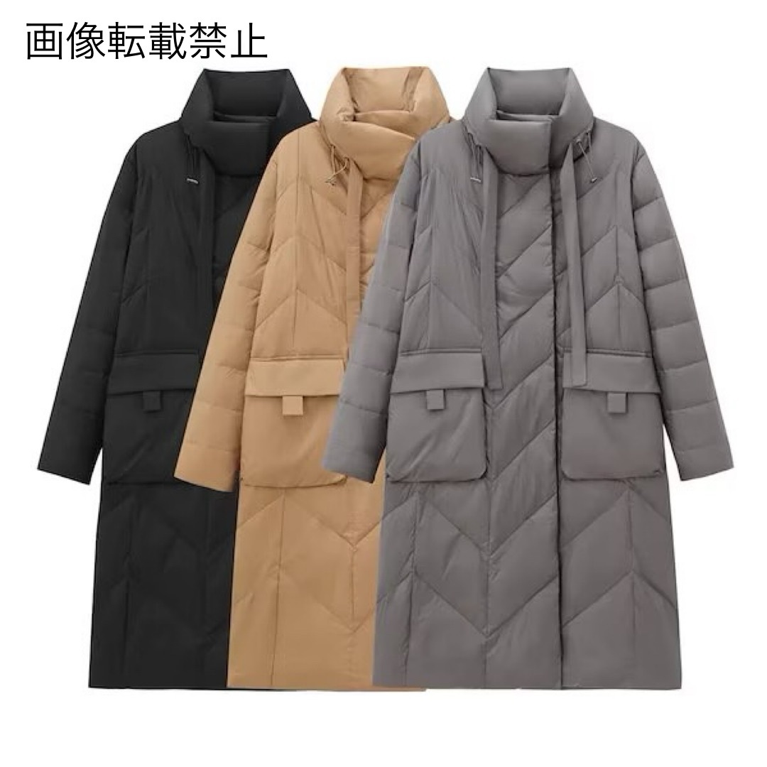 12月新作16104◆3color ロング ダウンコート