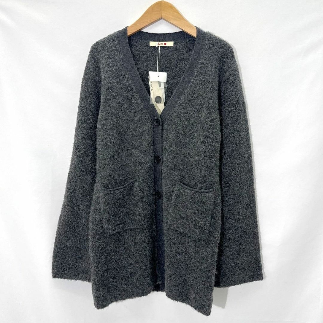 BACCA - 新品 BACCA ベビーアルパカループベルトカーディガンの BACCA - 新品 BACCA ベビーアルパカループベルトカーディガンの