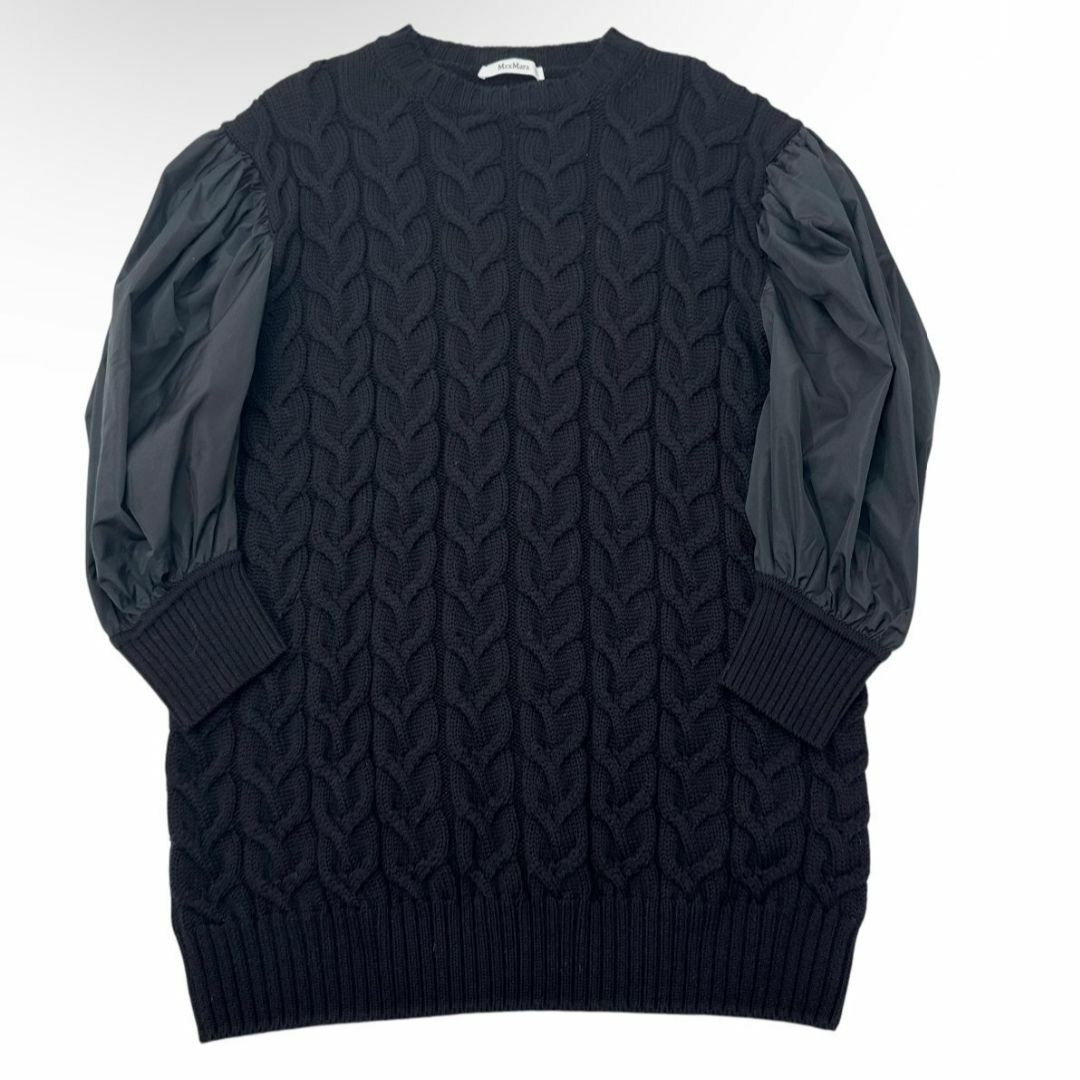 Max Mara - MAX MARA ピュアウールバルーンスリーブドレス Max Mara - MAX MARA ピュアウールバルーンスリーブドレス
