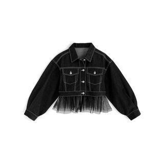 GRL - グレイル ブラック デニムジャケット cu486の通販 by GRL - グレイル ブラック デニムジャケット cu486の通販 by