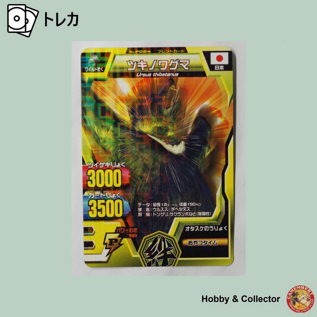 BANDAI - ツキノワグマ フレンドカード F024 アニマルカイザー BANDAI - ツキノワグマ フレンドカード F024 アニマルカイザー