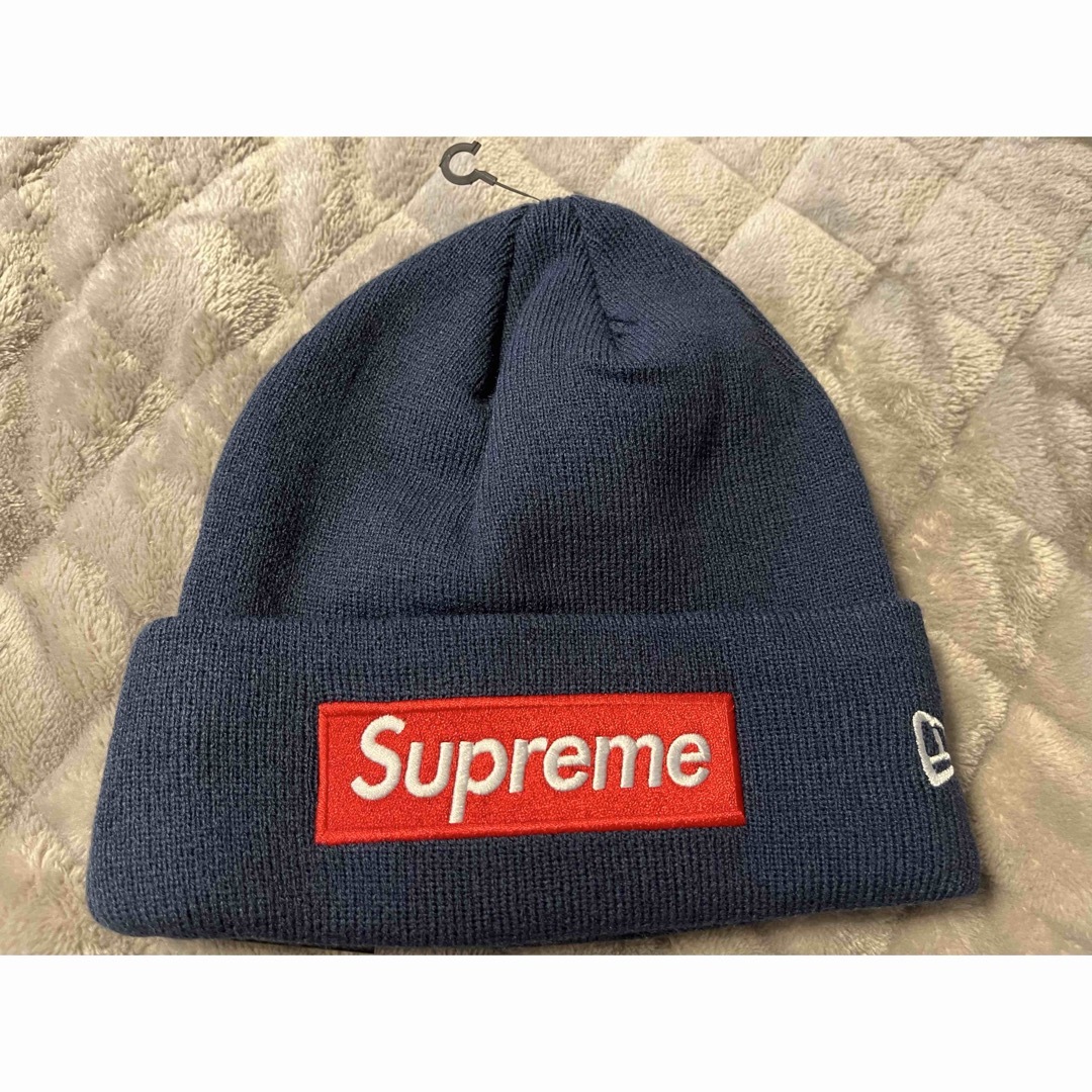 Supreme New Era Box Logo Beanie Navy Supreme New Era Box Logo Beanie Navy