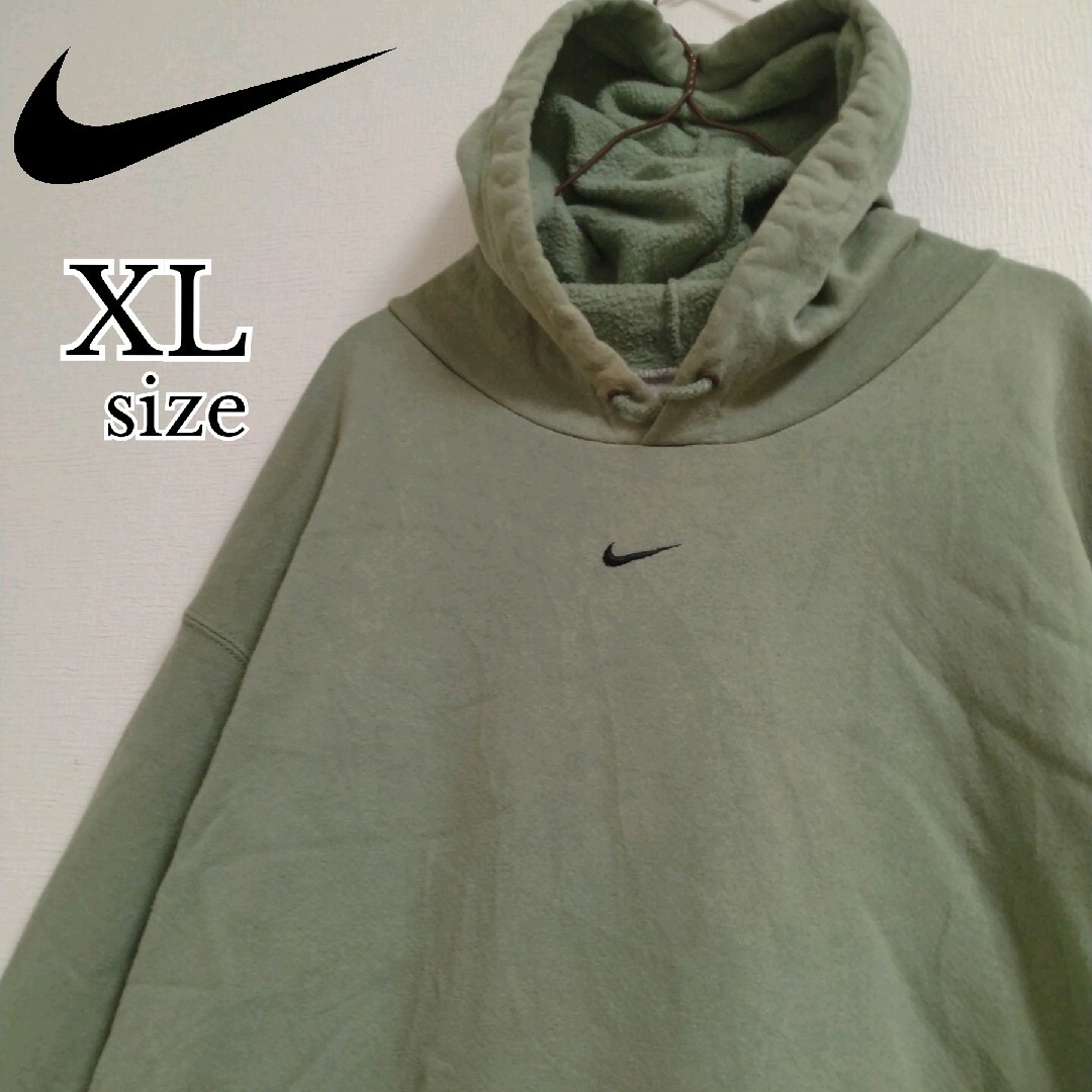 古着 Y2K 00s XL Nike センタースウォッシュロゴ刺繍 パーカー 古着 Y2K 00s XL Nike センタースウォッシュロゴ刺繍 パーカー