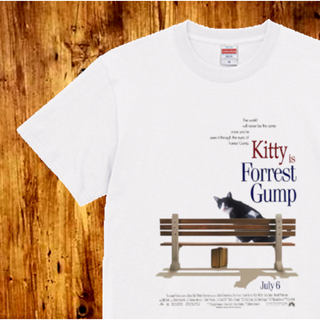 フォレスト　ガンプ　 一期一会　Forrest Gump 猫(Tシャツ/カットソー(半袖/袖なし))