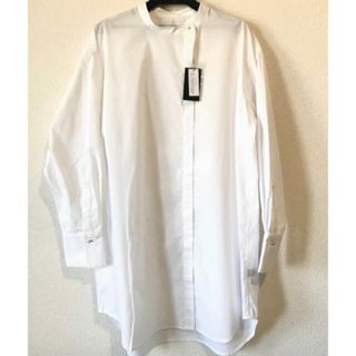スタンドロングシャツ(オフホワイト)FREE