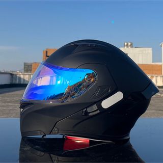 新品 ダブルレンズ フルフェイスヘルメット バイクヘルメット BK-06 マット黒新品人気システムダブルレンズフルフェイスヘルメット