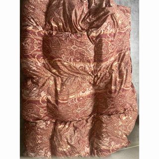 【美品】フランス産ホワイトダックダウン 羽毛掛け布団(布団)