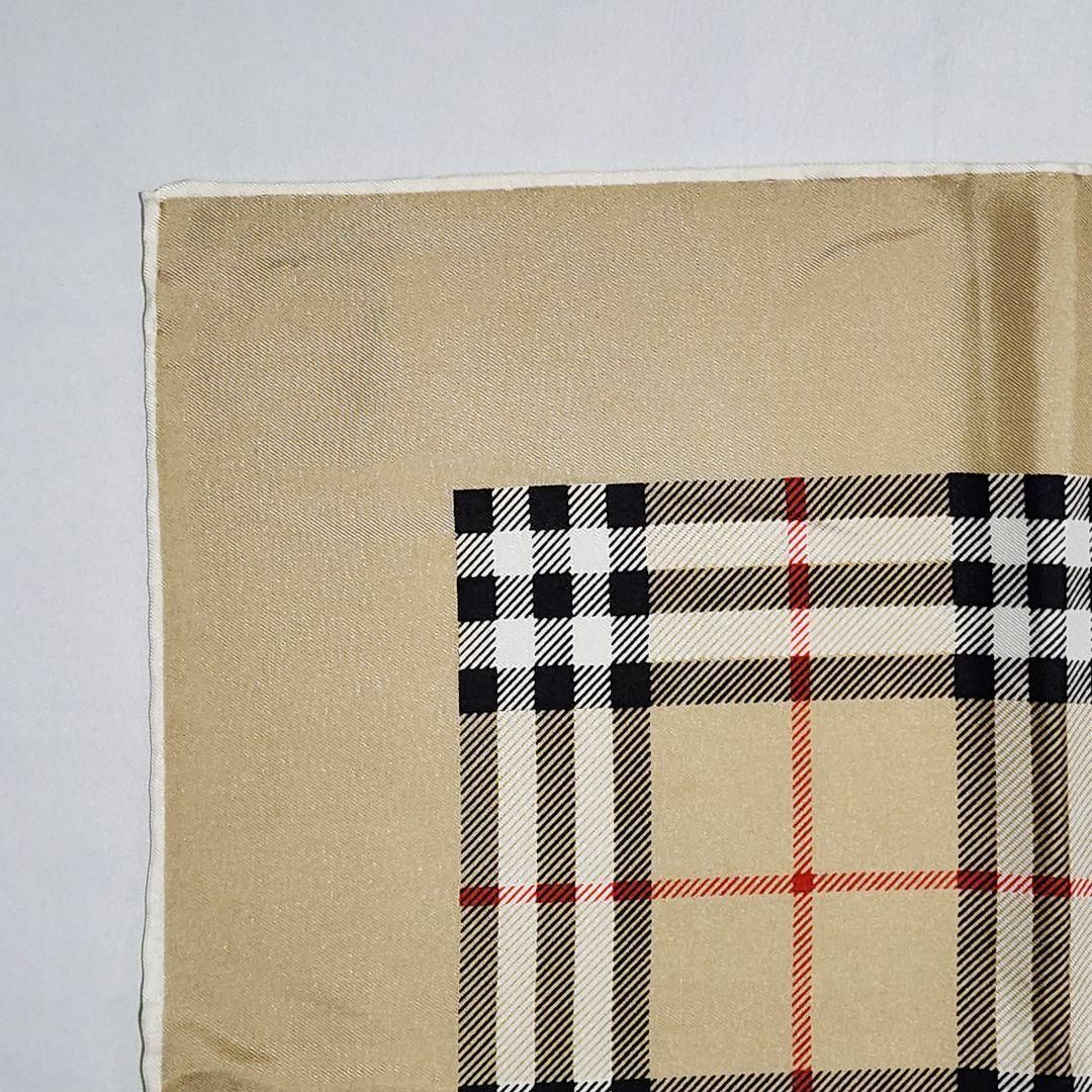 ☆BURBERRY☆ スカーフ チェック 旧ロゴ シルク ベージュ ☆BURBERRY☆ スカーフ チェック 旧ロゴ シルク ベージュ