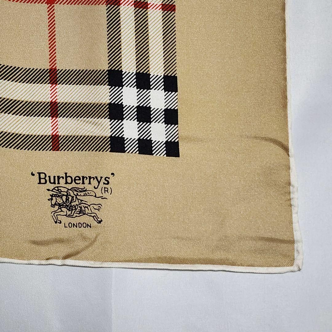 ☆BURBERRY☆ スカーフ チェック 旧ロゴ シルク ベージュ ☆BURBERRY☆ スカーフ チェック 旧ロゴ シルク ベージュ