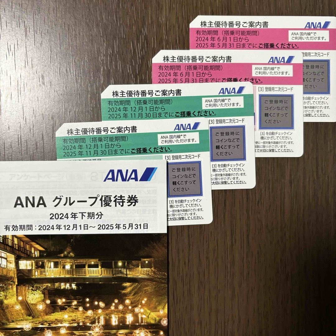 ANA 株主優待券4枚・グループ優待券 チケットの優待券/割引券(その他)の商品写真
