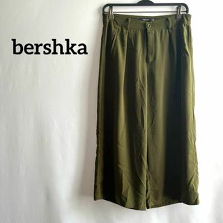 bershka ベルシュカ　パンツ　ワイド　カーキー　ウエストゴム　38 無地(その他)