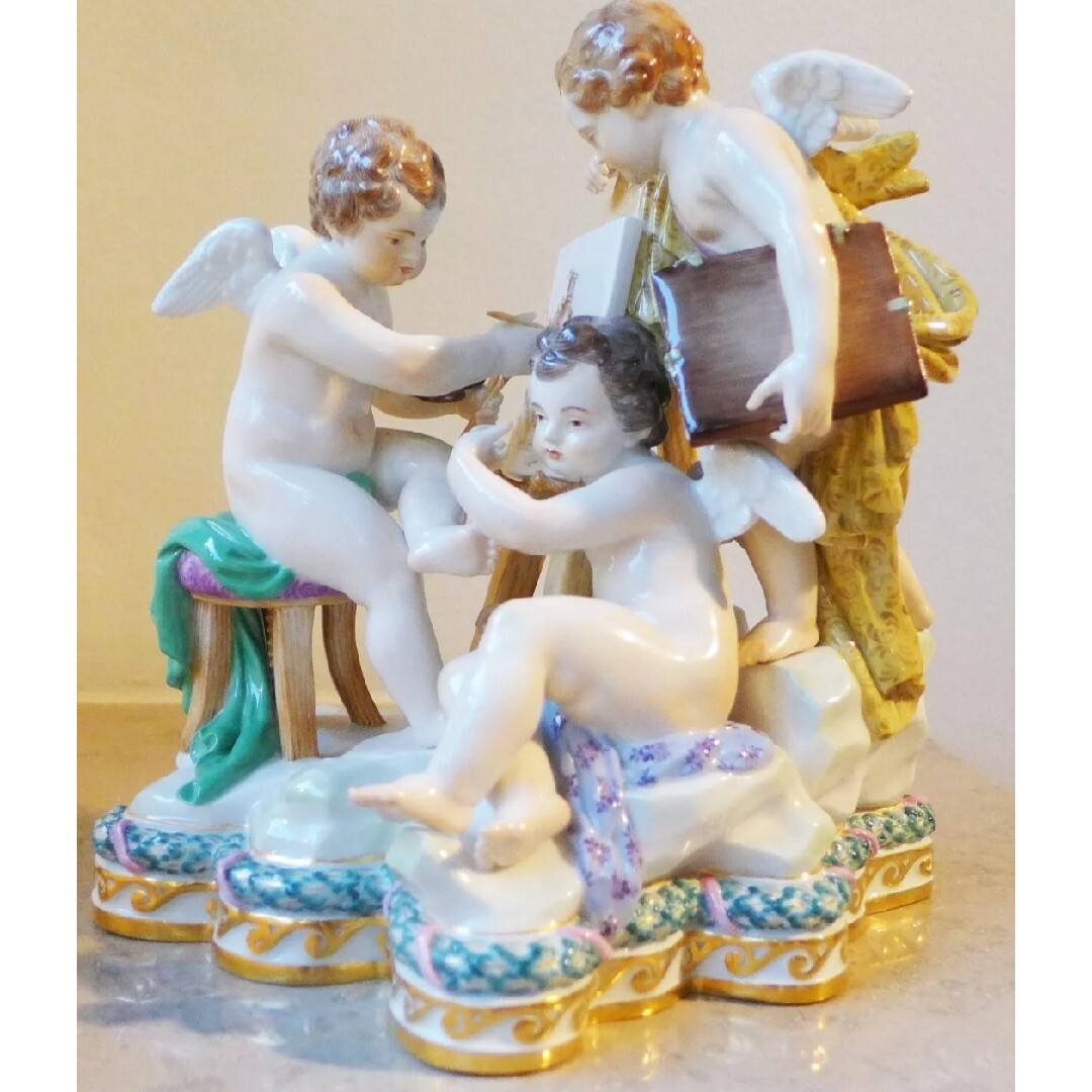 マイセン/MEISSEN/陶器/人形/カエル/天使/エンジェル/フィギュ マイセン/MEISSEN/陶器/人形/カエル/天使/エンジェル/フィギュ