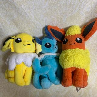 ポケモン　三英貿易　ぬいぐるみ　ブースター　サンダース　シャワーズ(ぬいぐるみ)