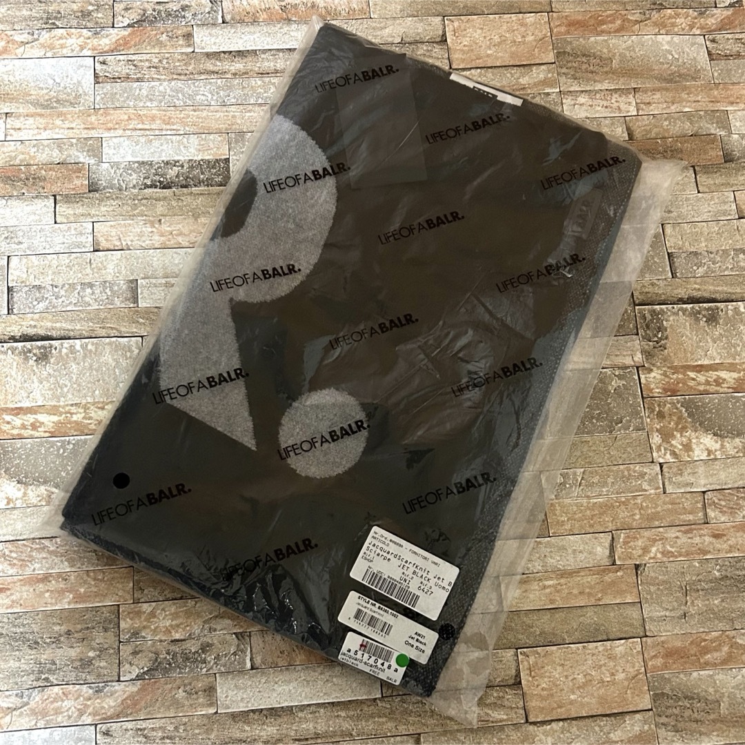 新品】ボーラー BALR./メリノウール ジャガード織 ニットマフラー 新品】ボーラー BALR./メリノウール ジャガード織 ニットマフラー