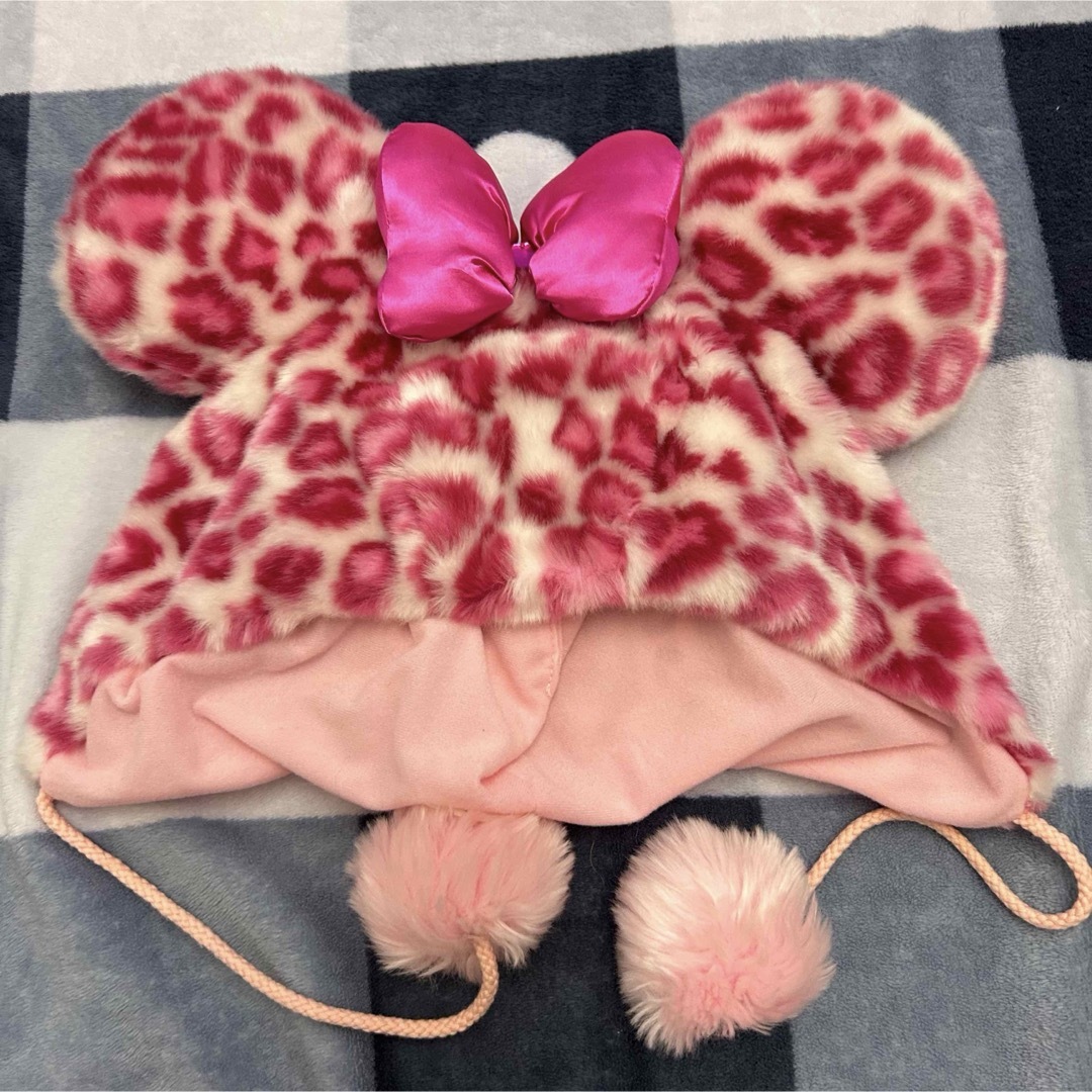 Disney - ディズニー ファンキャップ ヒョウ柄 ピンク ミニー Disney - ディズニー ファンキャップ ヒョウ柄 ピンク ミニー