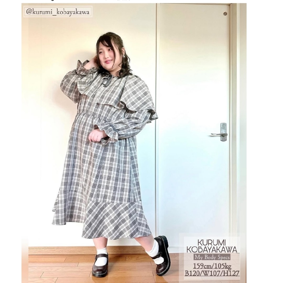 Avail - 大きいサイズ レディース チェック柄ワンピース 新品未 Avail - 大きいサイズ レディース チェック柄ワンピース 新品未