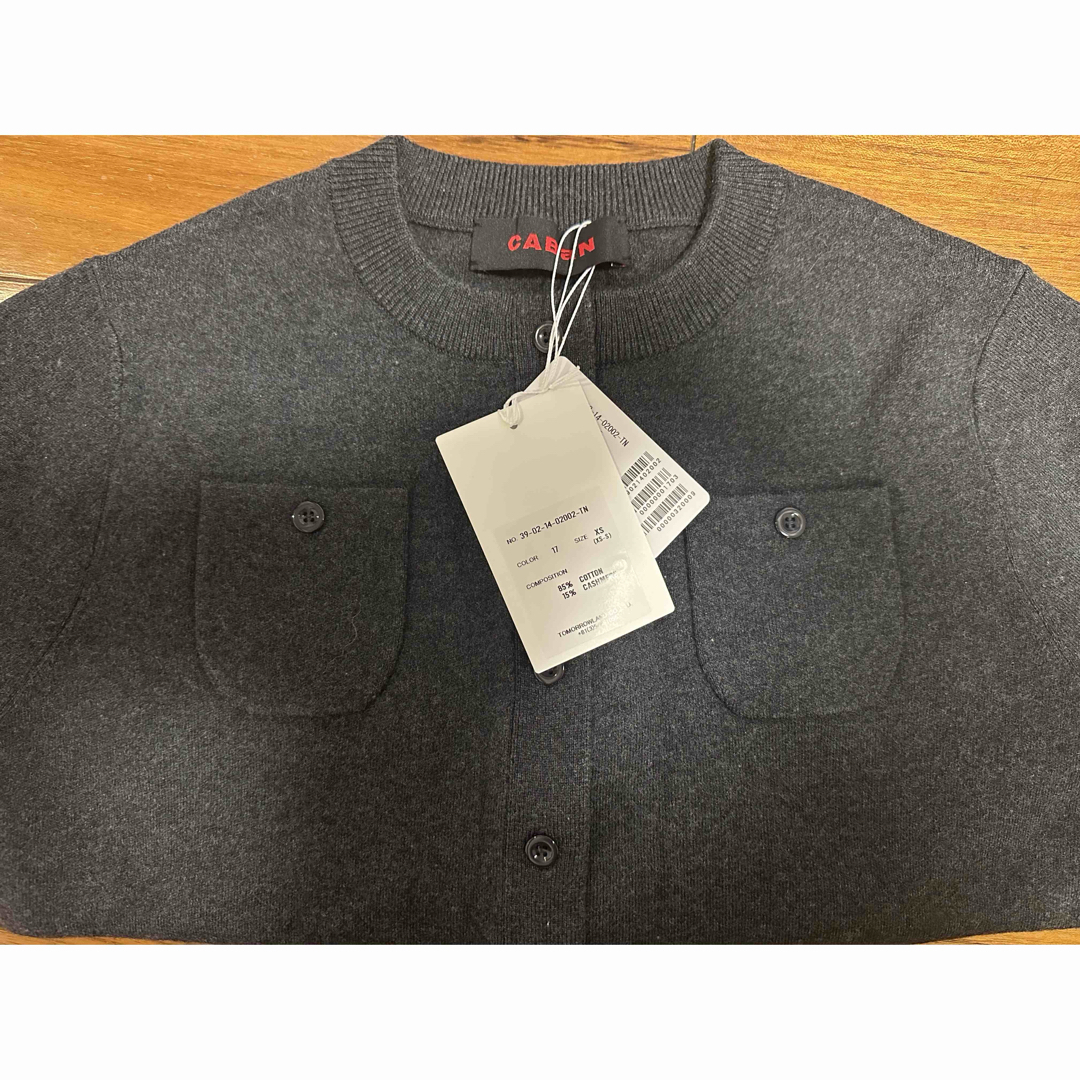 CABaN コットンカシミヤカーディガン チャコールグレー XS CABaN コットンカシミヤカーディガン チャコールグレー XS