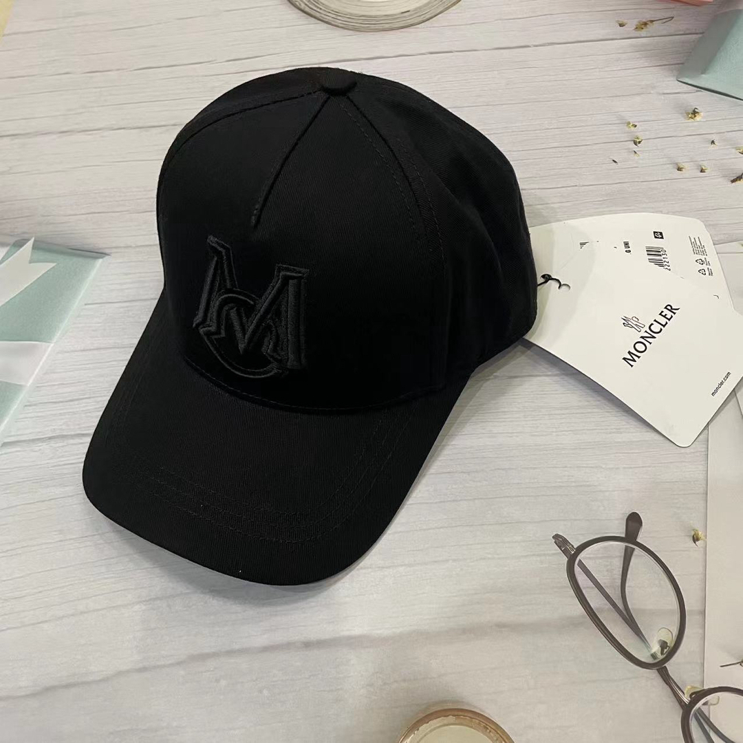 MONCLER モンクレール ベースボールキャップ ブラック MONCLER モンクレール ベースボールキャップ ブラック