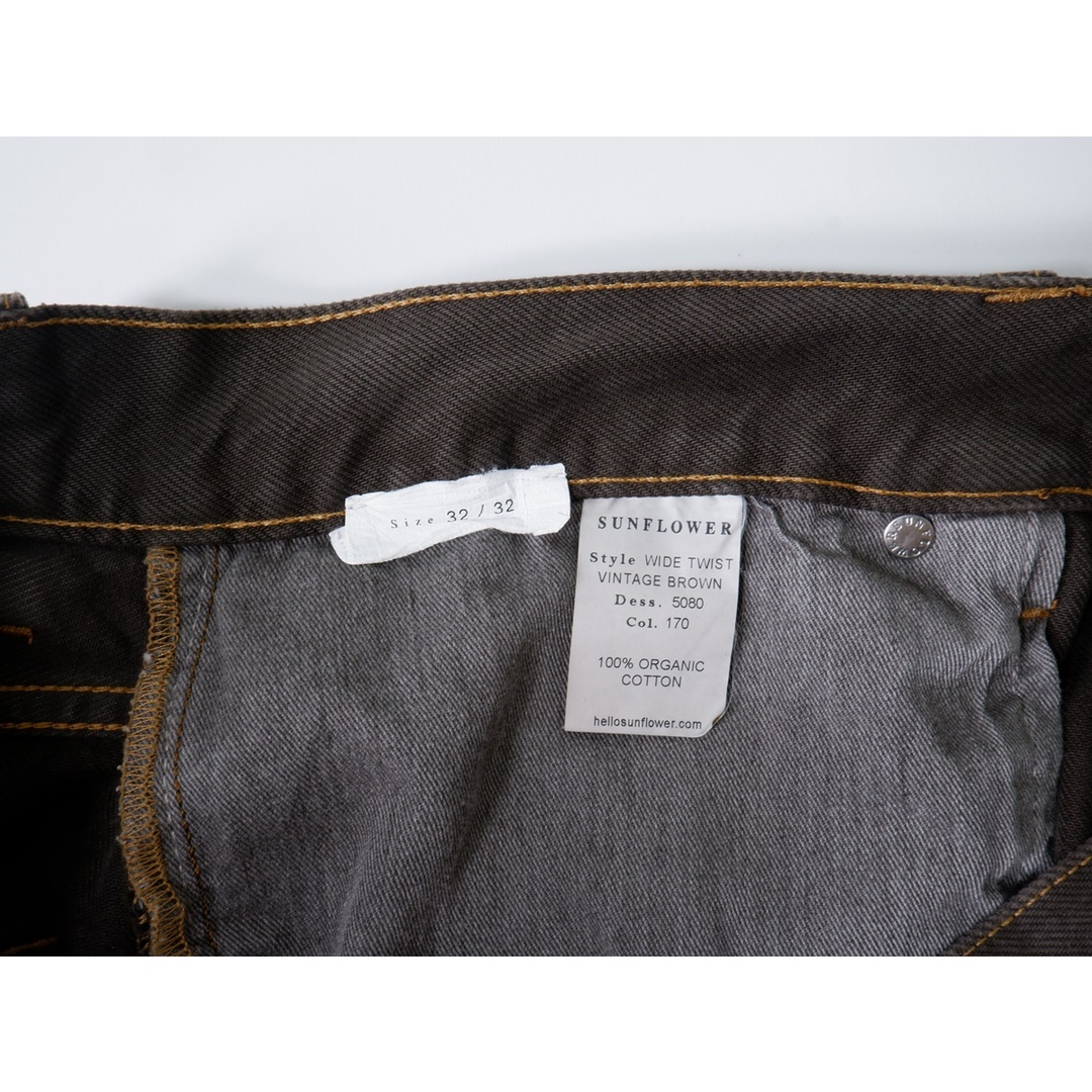 SUNFLOWERサンフラワー WIDE TWIST JEANS VINTAGE BROWNワイド SUNFLOWERサンフラワー WIDE TWIST JEANS VINTAGE BROWNワイド