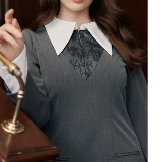 Her lip to - Herlipto Pointed Collar Mini Dressの通販 by cc Her lip to - Herlipto Pointed Collar Mini Dressの通販 by cc
